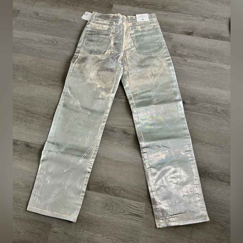 Beautiful Natalie pants silver Zara size 8 USA 40 Europe